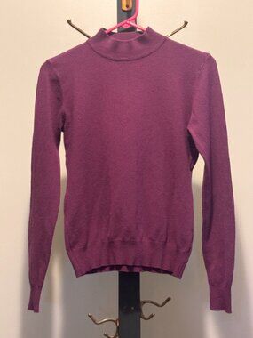 Vila Milano Purple Plum Mock Neck Sweater Women’s XS Long Sleeve